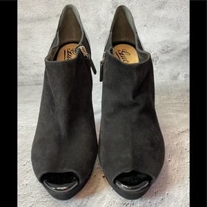 Gucci Sofia High Heel Open-Toe Platform Ankle Bootie (9.5)